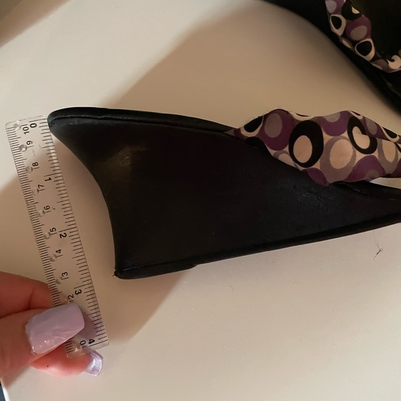 Maurices Wedge Black Sandals with soft purple straps Size 10 - Picture 10 of 10
